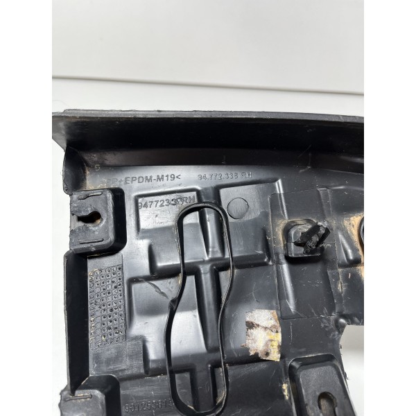 Moldura Parachoque Traseiro Direito S10 18/20 Original Preto Direito