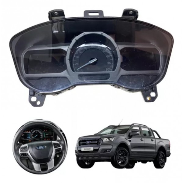 Painel Instrumento Ford Ranger 2017 2018 2019 Original Preto