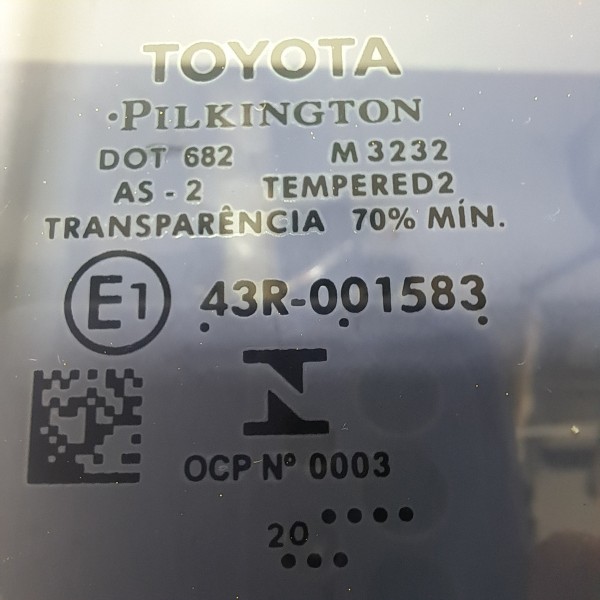 Vidro Fixo Traseiro Direito Toyota Hilux Srv 2016/2019 Orig